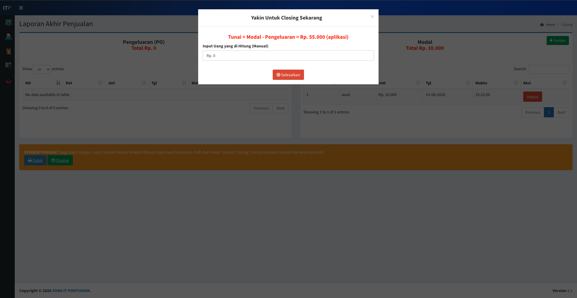 6. Laporan Keuangan Rekap Penjualan Desktop